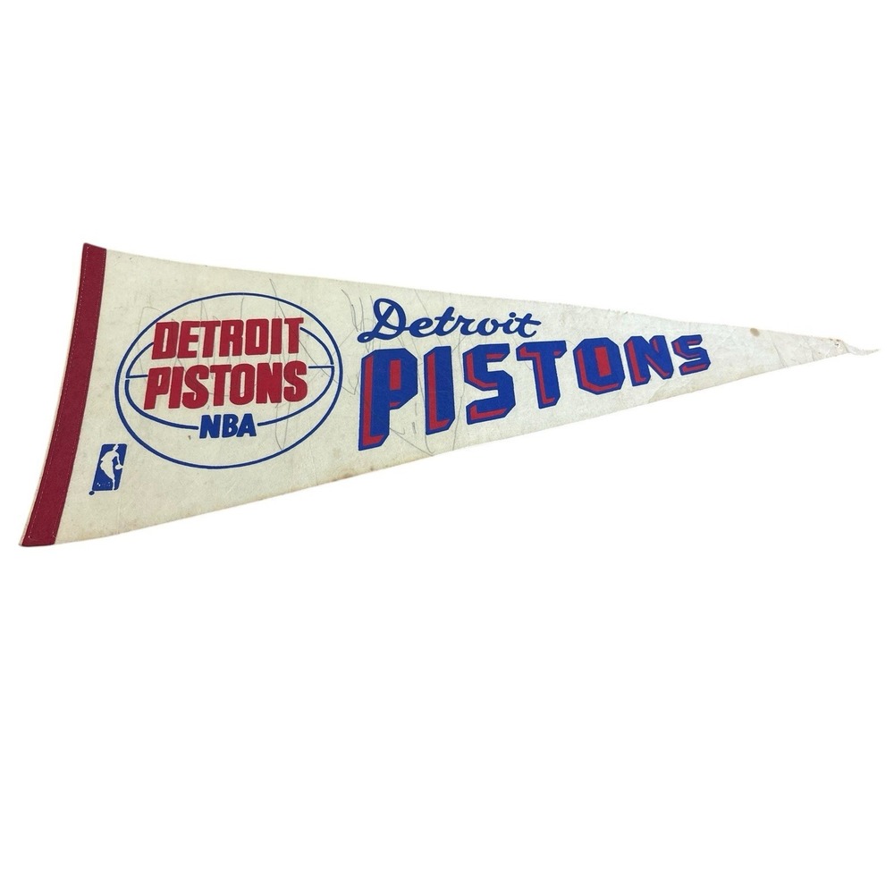 Detroit Pistons NBA Official Licensed Flag Vintage Pennant Read*